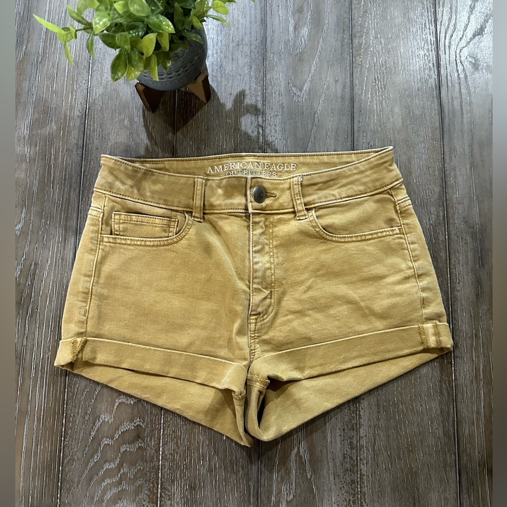 American Eagle Outfitters Mustard Yellow Denim Jean Shorts